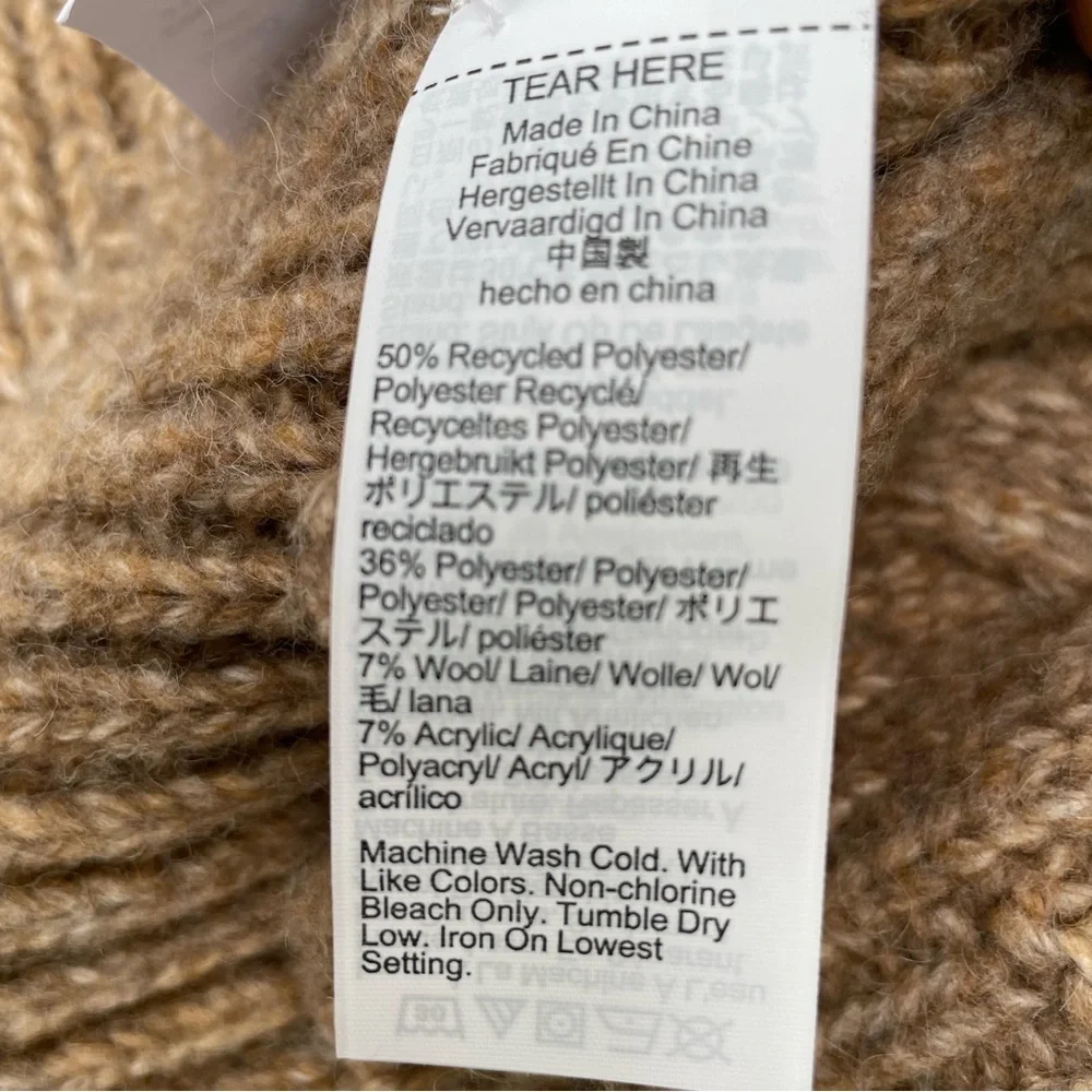 J.Crew Scraf Mens 41x11Fisherman Chucky Knit Wool Blended‎ winter cozy comfy NEW